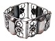 F. Hansen sølvBredt leddelt armbånd fra ca. 1930