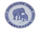 Royal Copenhagen mindeplatte fra 1909Zoologisk Have København 50 års jubilæum 1859-1909