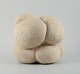 Christina Muff, Danish contemporary ceramicist (b. 1971). Large, unglazed unique vessel. Large bulging protrusions emphasize the organic shape.