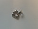 Heart Pendant with stone in 14 carat white gold