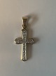 Cross Pendant/Charms with diamonds in 18 karat goldStamped 750Height 32.75 mm
