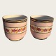 Earthenware plant pots with flowers and pink glaze*DKK 975 for the set