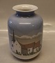 B&G 1361-5463 Vase 17 cm Skanderup Kirke, Skanderborg Danish Church B&G Porcelain