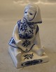 4793-1 RC Small girl with scarf  9.5 x 6 cm Blue fluted Hanne Warming ? Blue Fluted Danish Porcelain
