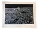 Originalt NASA farveoffsetfotografi fra Apollo 12 månelandingen i november 1969. Astronaut Charles "Pete" Conrad, Jr. er på billedet i færd med at justere antennen på den såkaldte ALSEP (Apollo Lunar Surface Experiments Package)