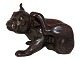 Bing & Grøndahl Gauguin keramikStor figur af fransk bulldog