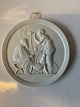 Royal Copenhagen Bisquit platte af Thorvaldsen "Alderdom og vinter"Måler 14.cm