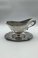 Danam Antik presents: Georg Jensen Sterling Silver Gravy Boat No. 177 and Tray No. 177 B.