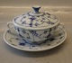 1029 Suppekop 5.5 x 12 cm + to hanke med låg og underkop 17.8 cm  (768) Bouillonkop B&G   Blåmålet  Hotelporcelæn