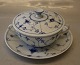 B&G Blue Traditional porcelain 247 Bouillon cup 3 dl (481) with lid & saucer 17.7 cm