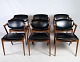 Sæt af seks spisestuestole, model 42, designet af Kai Kristiansen, Schou Andersen i 1960