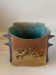 Keramik vase med salamanderHøjde 19,5 cm ca