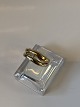 Double ring 2 colored gold with diamond, 14 KaratSize: 54