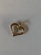 Hjerte vedhæng i Guld med brillant #14karat