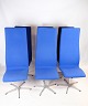 Sæt af 6 oxford stole, Arne Jacobsen, Fritz Hansen, Blåt stof