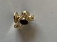Lampe med rød og grøn sten Charms / Vedhæng i 14 karat Højde 21,0 mm