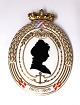 Royal Copenhagen. Silhouette platte. Princesse Marie. 1909. Højde 12,6 cm. (1 sortering)