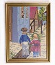 Billedkunst - Broderi - Landsby - 1930