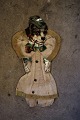 Old Christmas decoration in the form of a Christmas dog in cotton wool & glossy picture from the late 1800s...
