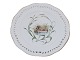 Hvid Flora DanicaFrokosttallerken dekoreret med oddere fra ca. 1840-1893