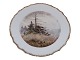Royal Copenhagen Hvid Svejfet med guldkantFrokosttallerken med landskab fra ca. 1860-1893