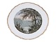 Royal Copenhagen Hvid Svejfet med guldkantFrokosttallerken med landskab fra ca. 1860-1893