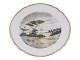 Royal Copenhagen Hvid Svejfet med guldkantFrokosttallerken med landskab fra ca. 1860-1893