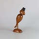 Teaktræs figurFugl med hat