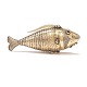 Danish gilt silver vinaigrette in the shape of a fish. Dated 1794. L: 8cm. W: 28,9gr