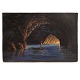 Ubekendt kunstner: Den Blå Grotte, Capri, malt med olie på træ. Mål: 7,3x11,2cm. Bagside betegnet "Sidste Juleaften 1862 xxxx Herlufsholm"