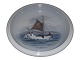 Royal Copenhagen Round tray with fishing boat