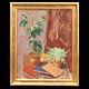 Karl Isakson maleri. Karl Isakson, 1878-1922, stilleben med kamelia og katus ca. år 1918, olie på lærred. Lysmål: 79x61cm. Med ramme: 94x76cm