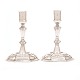 Pair of early Baroque silver candlesticks by Axel J. Krøyer, 1685-1754, Copenhagen dated 1725. H: 13cm. W: 276gr