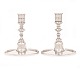 Pair of early Baroque silver candlesticks by Asmus Fridrich Holling, Copenhagen, 1727-73, dated 1728. H: 12cm. W: 458gr