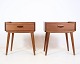 Sengeborde - Teaktræ - Dansk Design - Skuffe - 1960