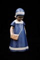 Bing & Grøndahl porcelæns figur af lille pige med taske "Else".B&G# 1574...