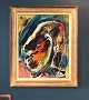 Asger Jorn maleri. Asger Jorn , 1914-73, olie på lærred. "Dompteur de Dames". Signeret Jorn. Betitlet og dateret 1961 på bagsiden. Lysmål: 91x73cm