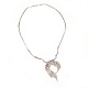 18kt whitegold collier with diamonds. The 10 largest diamonds circa 0,1ct each. L: 44cm