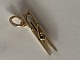 Clothespin Charms / Pendant in 14 carat goldHeight 21.0 mm