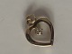14 carat gold, Heart Pendant with Diamond.