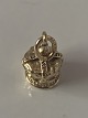 Kongekrone Charms / Vedhæng i 14 karat guld Højde 20,13 mm
