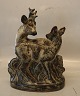 21449 RC Deer group ca 34 x 25 cm  KK april 1957 Royal Copenhagen Art Pottery