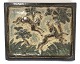 Royal Copenhagen. Stoneware relief with deer. Design Knud Kyhn. Length 28 cm. Width 22.5 cm. (1 quality)