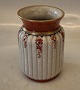 233-678 DJ Vase gold and orange on grey 12 cm Dahl Jensen Craquelé, Craquele
