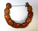 Latvia. Stamped WL. Gold-plated silver bracelet with amber. (875). Several amber pieces have small chips.