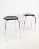 Sæt Af To Dot Skammel - Sort Ask - Arne Jacobsen - Fritz Hansen