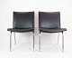 Kastrup stolen - Sort læder - Model CH401 - Hans J. Wegner - Carl Hansen & Søn - 1990