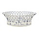 Royal Copenhagen musselmalet helblonde oval fletskål 1055. 1. sortering. H: 9cm. L: 26cm