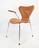 Syverstol med armlæn - Model 3207 - Cognac Læder - Arne Jacobsen & Fritz Hansen