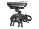 SilverSmall elephant brooch